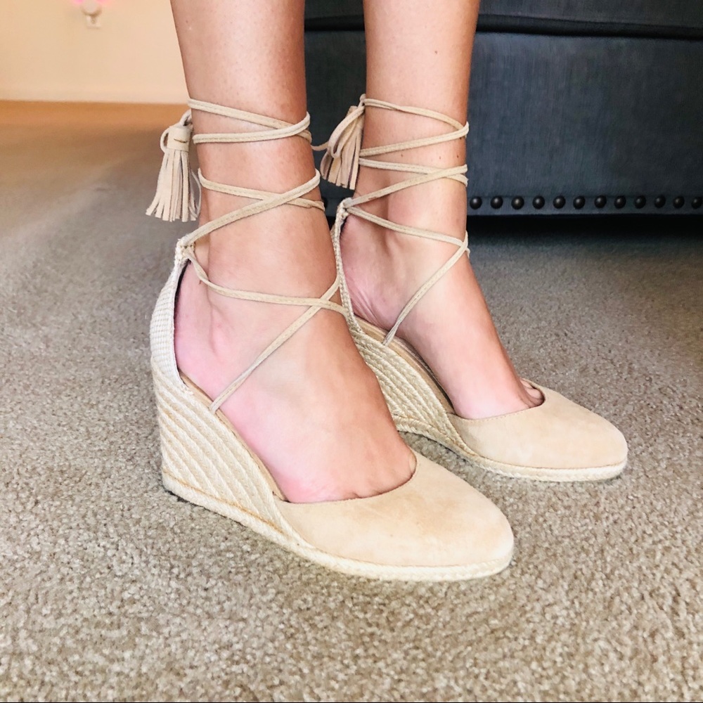 Steve Madden Lace Up Ankle Strap Espadrille Wedge